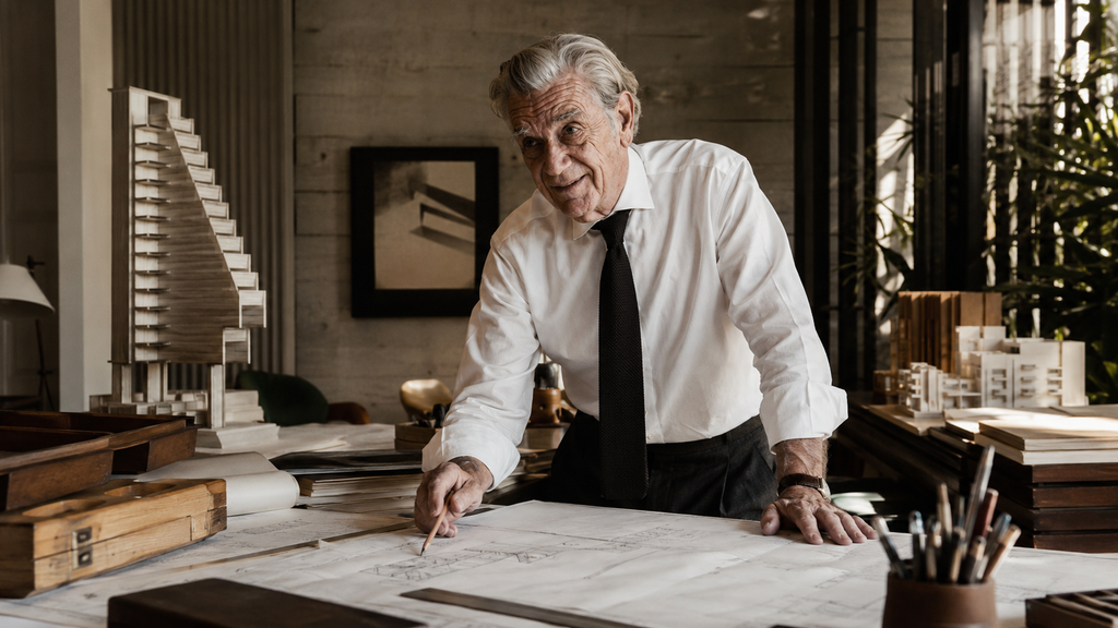 Recreación de Javier Carvajal Ferrer, arquitecto español, considerado el padre de la arquitectura contemporánea.
